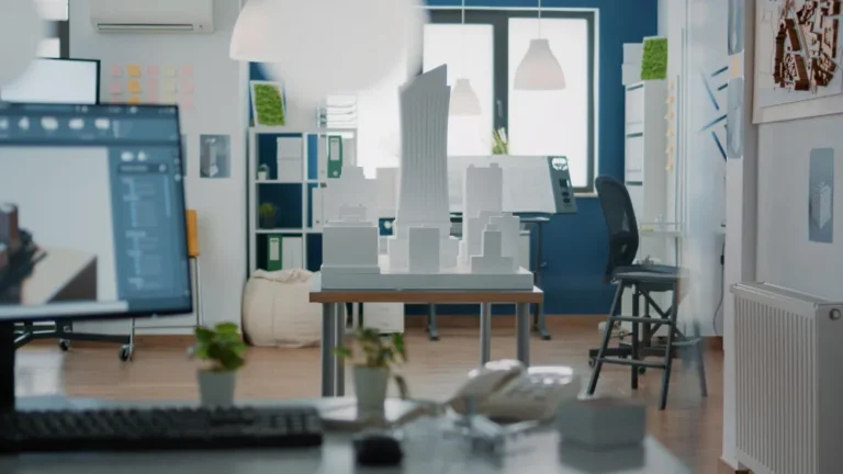Modern ofis çalışma alanı iç görünümü
